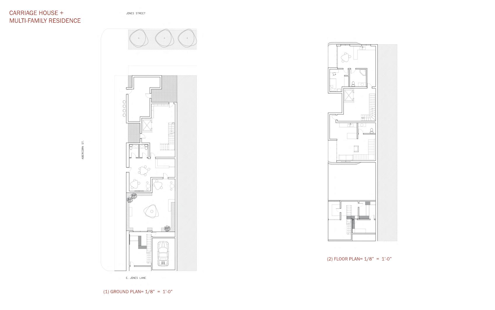 Ground & first floor plans