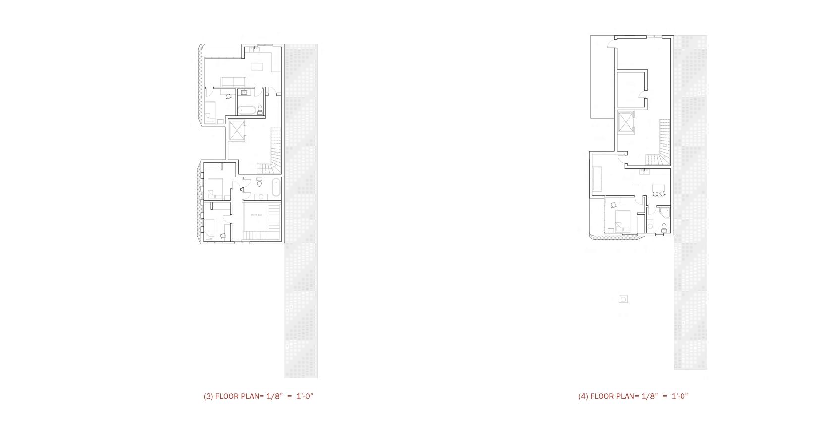 Upper floor plans